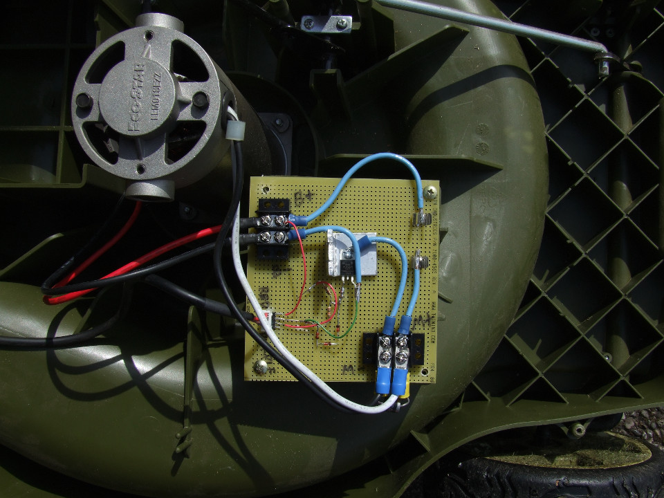 Fig.2 - The control board and blade motor.